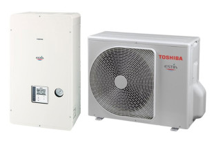 Toshiba HWS-455H-E / HWS-455XWHM3-E ESTIA Hydrobox (R410a, 1 fázis, 3 kW-os elektromos patronnal)